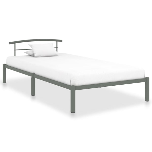 Harmaa sängynrunko Riceta 90x200cm (metalli)