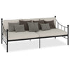 Schwarzes Tagesbettgestell Mlendea 90x200cm (Metall)
