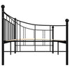 Schwarzes Tagesbettgestell Mlendea 90x200cm (Metall)