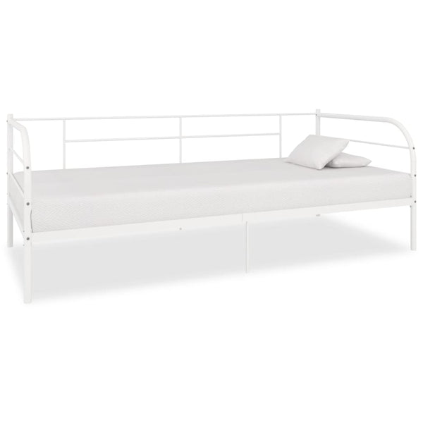 Weißes Tagesbettgestell Antemir 90x200cm (Metall)