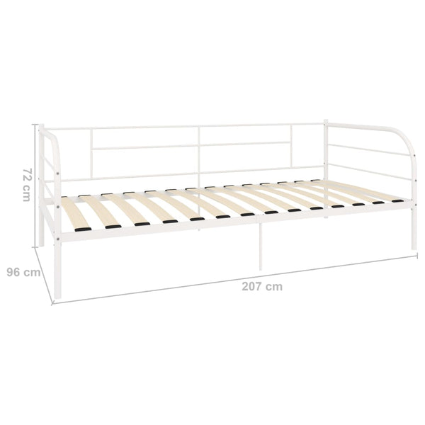 Weißes Tagesbettgestell Antemir 90x200cm (Metall)