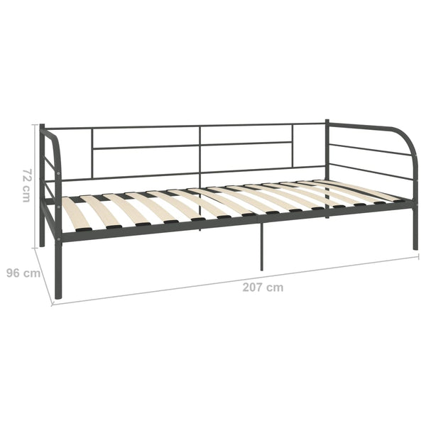 Graues Tagesbettgestell Antemir 90x200cm