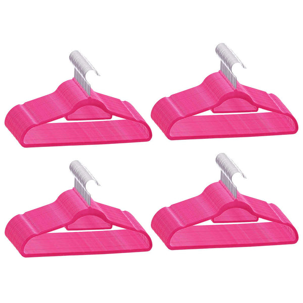 Set rosa Kleiderbügel Dietmar (100 St. rutschfester Samt)