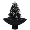 Schwarzer Weihnachtsbaum mit Schneeeffekt, Regenschirmfuß Ghiza 75cm (PVC)
