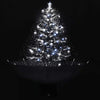 Schwarzer Weihnachtsbaum mit Schneeeffekt, Regenschirmfuß Ghiza 75cm (PVC)