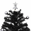 Schwarzer Weihnachtsbaum mit Schneeeffekt, Regenschirmfuß Ghiza 75cm (PVC)
