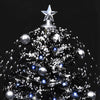 Schwarzer Weihnachtsbaum mit Schneeeffekt, Regenschirmfuß Ghiza 75cm (PVC)