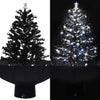 Schwarzer Weihnachtsbaum mit Schneeeffekt, Regenschirmfuß Ghiza 75cm (PVC)