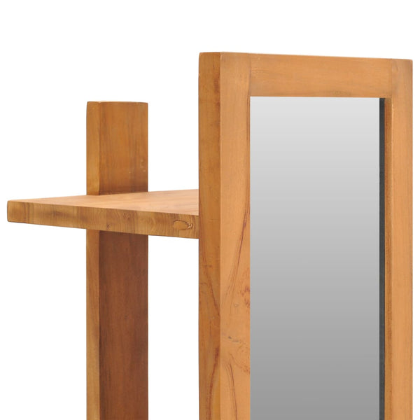 Wandspiegel mit Ablagen Andor 30x30x120cm (Teak)