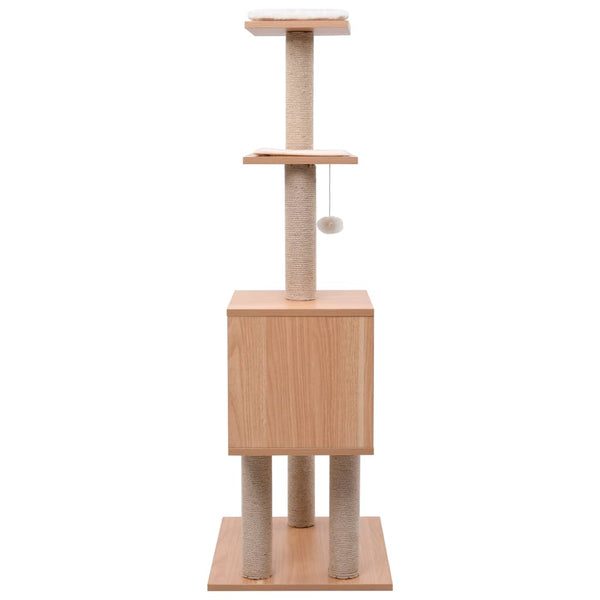 Kissan kiipeilypuu Ciocan 123cm sisal-raapimismatolla