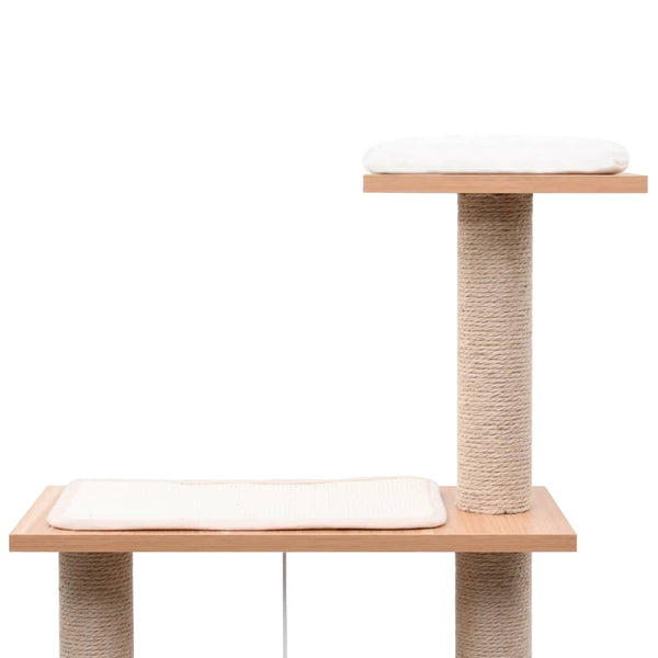 Kissan kiipeilypuu Ciocan 123cm sisal-raapimismatolla