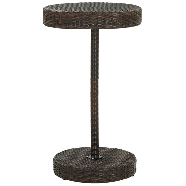 Brauner Gartentisch Feric 60,5x106cm (Polyrattan)