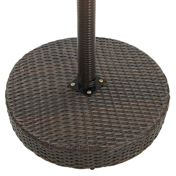 Brauner Gartentisch Feric 60,5x106cm (Polyrattan)
