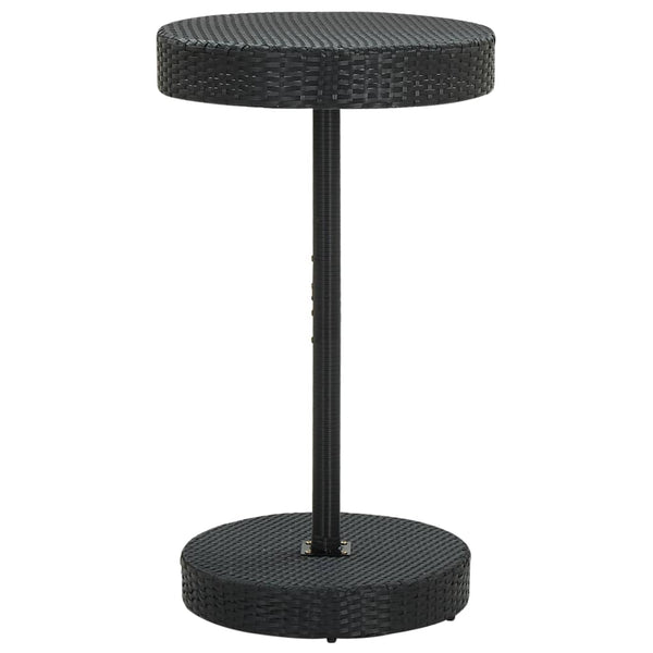 Schwarzer Gartentisch Feric 60,5x106cm (Polyrattan)