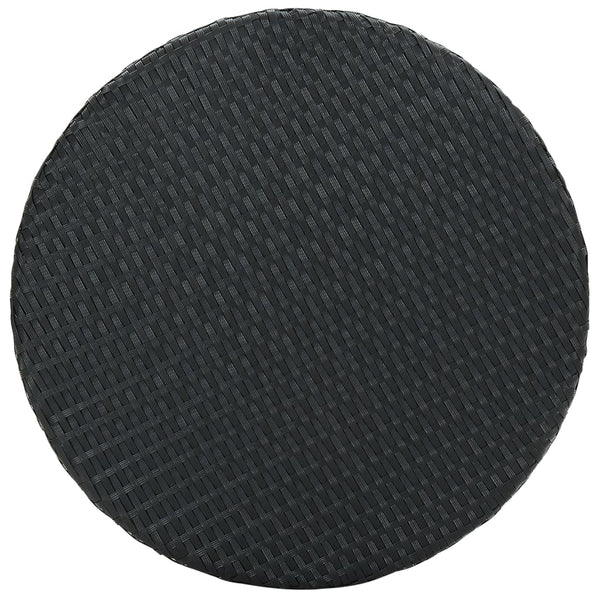 Schwarzer Gartentisch Feric 60,5x106cm (Polyrattan)