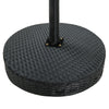 Schwarzer Gartentisch Feric 60,5x106cm (Polyrattan)