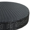 Schwarzer Gartentisch Feric 60,5x106cm (Polyrattan)
