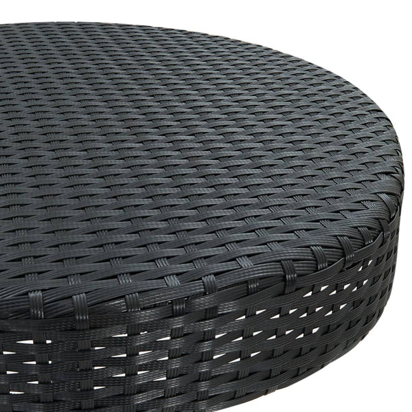 Schwarzer Gartentisch Feric 60,5x106cm (Polyrattan)