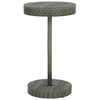 Grauer Gartentisch Feric 60,5x106cm (Polyrattan)