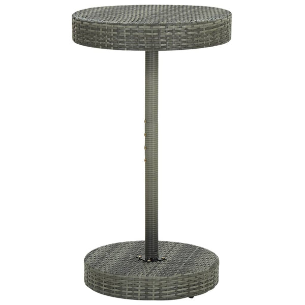 Grauer Gartentisch Feric 60,5x106cm (Polyrattan)