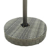 Grauer Gartentisch Feric 60,5x106cm (Polyrattan)