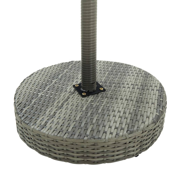 Grauer Gartentisch Feric 60,5x106cm (Polyrattan)