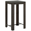 Brauner Gartenbartisch Elizebeth 60,5x60,5x110,5cm (Polyrattan)