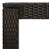 Brauner Gartenbartisch Elizebeth 60,5x60,5x110,5cm (Polyrattan)