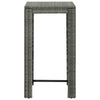 Grauer Gartenbartisch Elizebeth 60,5x60,5x110,5cm (Polyrattan)