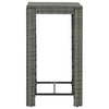 Grauer Gartenbartisch Elizebeth 60,5x60,5x110,5cm (Polyrattan)