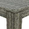 Grauer Gartenbartisch Elizebeth 60,5x60,5x110,5cm (Polyrattan)