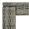 Grauer Gartenbartisch Elizebeth 60,5x60,5x110,5cm (Polyrattan)