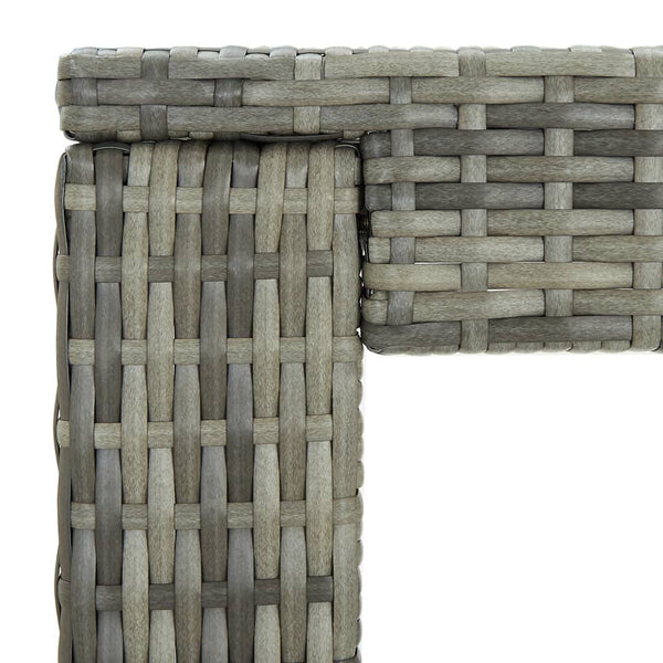 Grauer Gartenbartisch Elizebeth 60,5x60,5x110,5cm (Polyrattan)