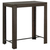 Brauner Gartenbartisch Elizebeth 100x60,5x110,5cm (Polyrattan)
