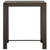 Brauner Gartenbartisch Elizebeth 100x60,5x110,5cm (Polyrattan)