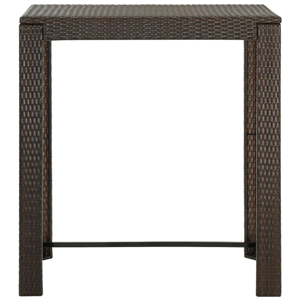 Brauner Gartenbartisch Elizebeth 100x60,5x110,5cm (Polyrattan)