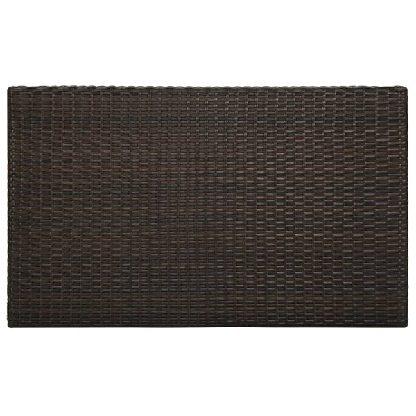 Brauner Gartenbartisch Elizebeth 100x60,5x110,5cm (Polyrattan)