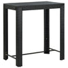 Schwarzer Gartenbartisch Elizebeth 100x60,5x110,5cm (Polyrattan)