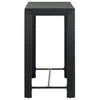 Schwarzer Gartenbartisch Elizebeth 100x60,5x110,5cm (Polyrattan)