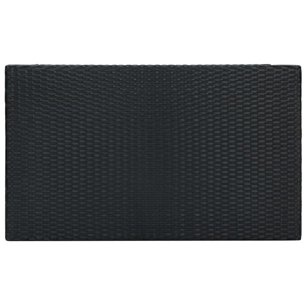 Schwarzer Gartenbartisch Elizebeth 100x60,5x110,5cm (Polyrattan)