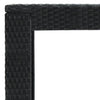 Schwarzer Gartenbartisch Elizebeth 100x60,5x110,5cm (Polyrattan)