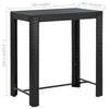 Schwarzer Gartenbartisch Elizebeth 100x60,5x110,5cm (Polyrattan)