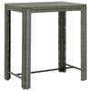 Grauer Garten-Bartisch Elizebeth 100x60,5x110,5cm (Polyrattan)