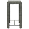 Grauer Garten-Bartisch Elizebeth 100x60,5x110,5cm (Polyrattan)