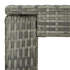 Grauer Garten-Bartisch Elizebeth 100x60,5x110,5cm (Polyrattan)