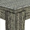 Grauer Garten-Bartisch Elizebeth 100x60,5x110,5cm (Polyrattan)