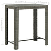 Grauer Garten-Bartisch Elizebeth 100x60,5x110,5cm (Polyrattan)