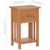 Beistelltisch mit Schublade Ratib 35x27x55cm (Eiche)