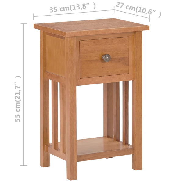 Beistelltisch mit Schublade Ratib 35x27x55cm (Eiche)