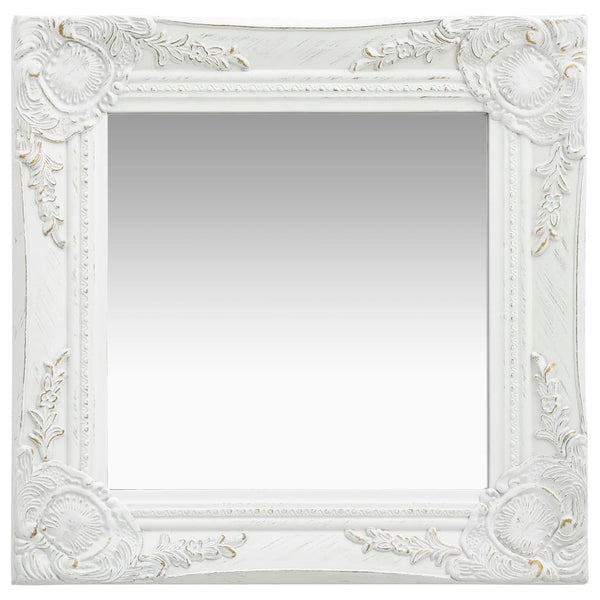 Weißer Wandspiegel Barockstil Prodmex 40x40cm